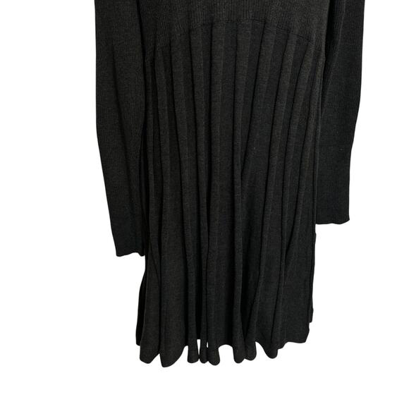 Calvin Klein Cowl Neck Pleated Sweater Dress NWT Women's Sz XL Gray A-Line - Picture 5 of 8